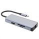 Type-C-Хаб Proove Iron Link 6 in 1 (2*USB3.0 + SD/TF + RJ45 + HDMI) Silver HBI700010004 фото 3