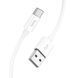 Кабель HOCO X87 Magic silicone charging data cable for Type-C White 6931474783240 фото 4