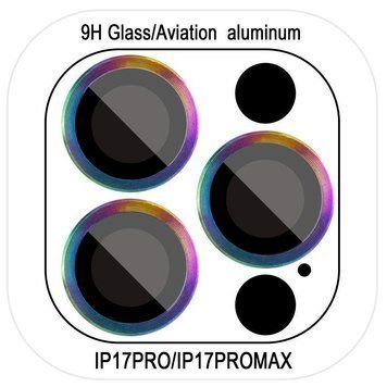 Защитное стекло Metal Classic на камеру для Apple iPhone 17 Pro (6.3") / 17 Pro Max (6.9") Rainbow 204-00465 фото