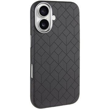 Шкіряний чохол Carved with MagSafe для iPhone 16 (6.1") Black 555-00577 фото