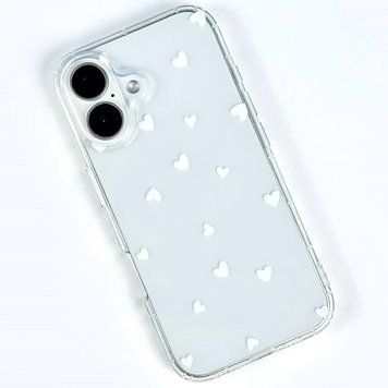 Чохол Transparent in Hearts для iPhone 15 Білий 208-04494 фото