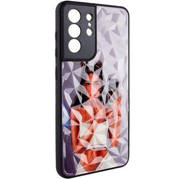 TPU+PC чохол Prisma Ladies для Samsung Galaxy S23 Ultra Black in White 777-07373 фото
