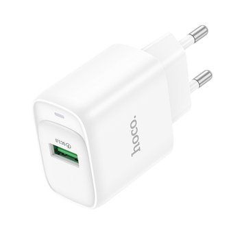 Сетевое зарядное устройство HOCO C140A Smart single port QC3.0 charger (EU) White 6942007627795 фото