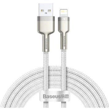 Кабель Baseus Cafule Series Metal Data Cable USB to IP 2.4A 1m White CALJK-A02 фото