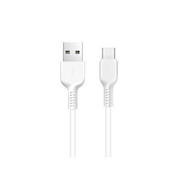 Кабель HOCO X13 USB to Type-C 3A, 1m, PVC, PVC connectors, White 6957531061199 фото