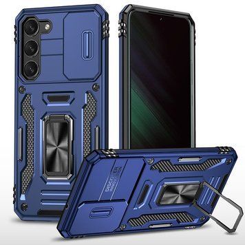 Ударопрочный чехол Camshield Army Ring для Samsung Galaxy S21+ Navy Blue 777-05058 фото