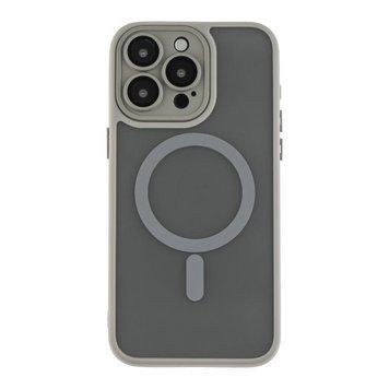 Чохол TPU+PC Magnetic Matte Camera Lens with Magsafe для iPhone 13 Grey 757-00238 фото