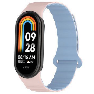 Ремешок Dual-color Magnetic для Xiaomi Mi Band 9/8/10 Light Pink / Lilac Blue 212-01656 фото