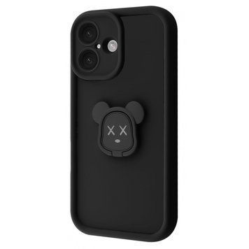 Чохол Pretty Case iPhone 16 Bear/Black 208-04124 фото