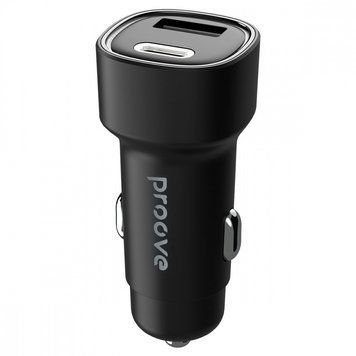 Автомобильное зарядное устройство Proove Flash 48W (Type-C + USB) black 656-02607 фото