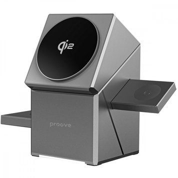 Беспроводное ЗУ Proove Iron Hide 3 in 1 Qi2 Gray WSIH15000003 фото