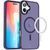 TPU+PC чохол Metal Buttons with MagSafe Colorful для Apple iPhone 16 (6.1") Dark Purple 555-03042 фото