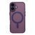 Чохол TPU+PC Magnetic Matte Camera Lens with Magsafe для iPhone 16 Dark Purple 757-00338 фото