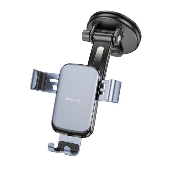 Держатель для мобильного BOROFONE BH95 Warrior gravity car holder(center console) Black Metal Gray 656-00468 фото