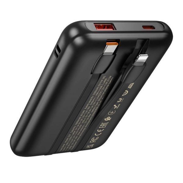 Power Bank Hoco Q37 Graceful 22.5W+PD20W з двома cables 10000mAh Чорний 656-03289 фото