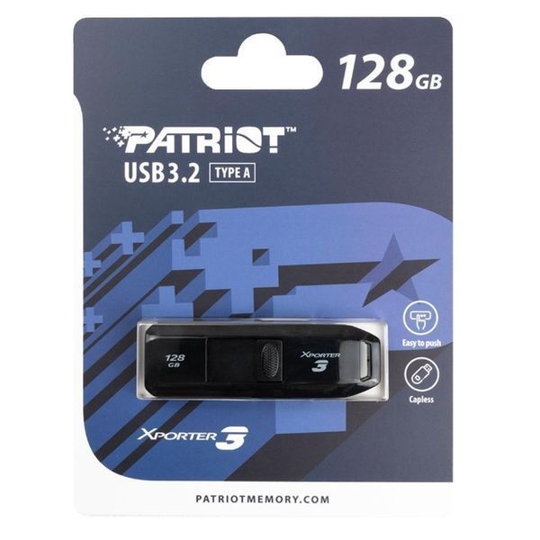 Флеш-накопитель Patriot USB 3.2 Xporter 3 128GB Black PSF128GX3B3U фото