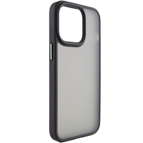 TPU+PC чехол Metal Buttons для Apple iPhone 14 Pro (6.1") Черный 777-08300 фото