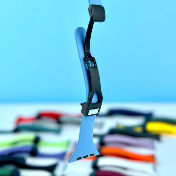 Силіконовий ремінець Thin Soft Narrow Magnetic Clasp для Apple Watch 38/40/41mm Orange 212-02836 фото