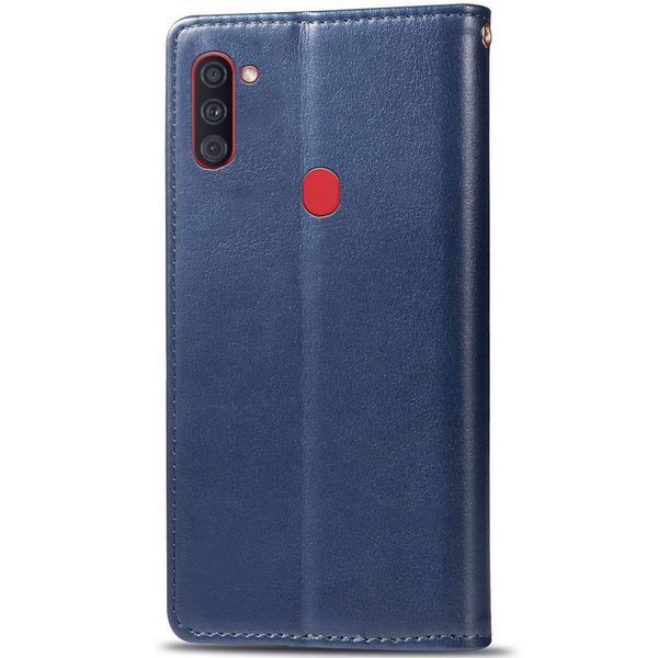 Кожаный чехол-книжка GETMAN Gallant (PU) для Samsung Galaxy A11 Синий 777-06574 фото
