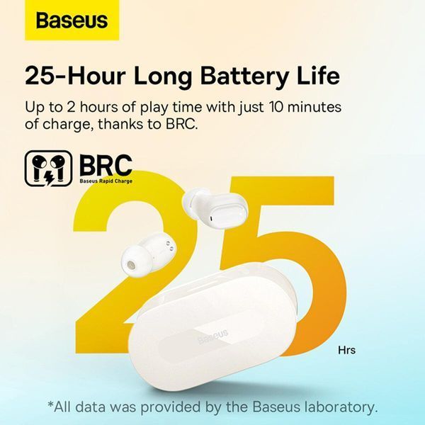 Бездротові навушники Baseus Bowie EZ10 True Wireless Earphones White 656-01564 фото