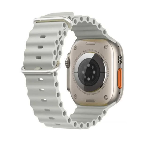 Силіконовий рифлений ремінець Ocean для Apple Watch 42/44/45/49 mm Сірий 212-00465 фото