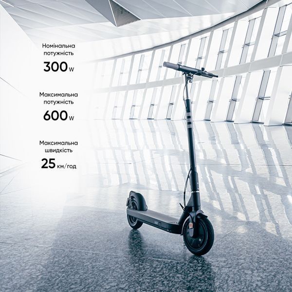 Електросамокат OKAI ES10-NEON Lite Black 9", 300(600)W, 7.8Ah, 30km, 25km\h, 20%, NFC, App,15kg ES10-B фото