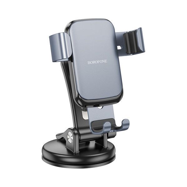 Держатель для мобильного BOROFONE BH95 Warrior gravity car holder(center console) Black Metal Gray 656-00468 фото