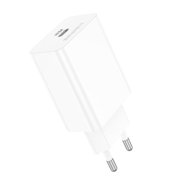 Сетевое зарядное устройство BOROFONE BA21A Pro Long journey single port PD20W charger White 6941991111402 фото