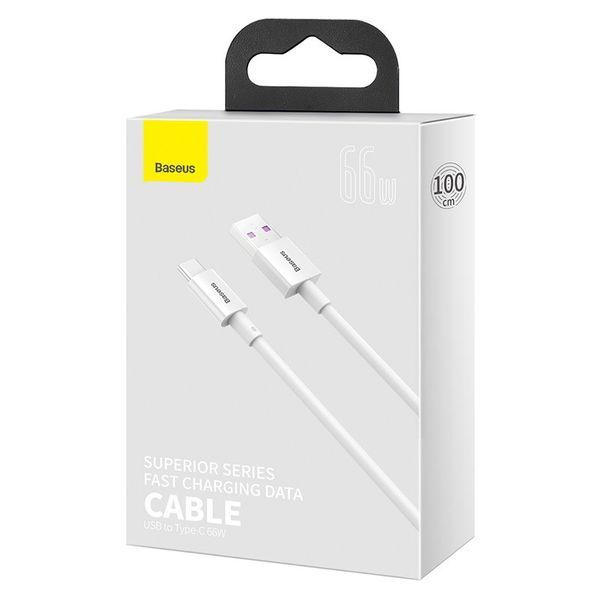 Кабель Baseus Superior Series USB to Type-C 66W 1m White CATYS-02 фото