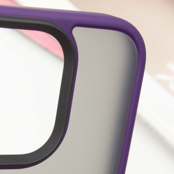 TPU+PC чохол Metal Buttons для Apple iPhone 16 Pro (6.3") Темно-фиолетовый 777-08250 фото