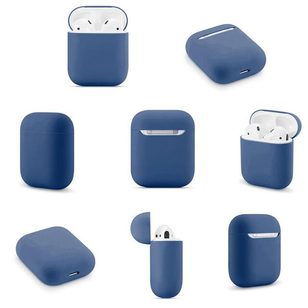 Силиконовый чехол для наушников AirPods 2 Midnight Blue 203-00019 фото