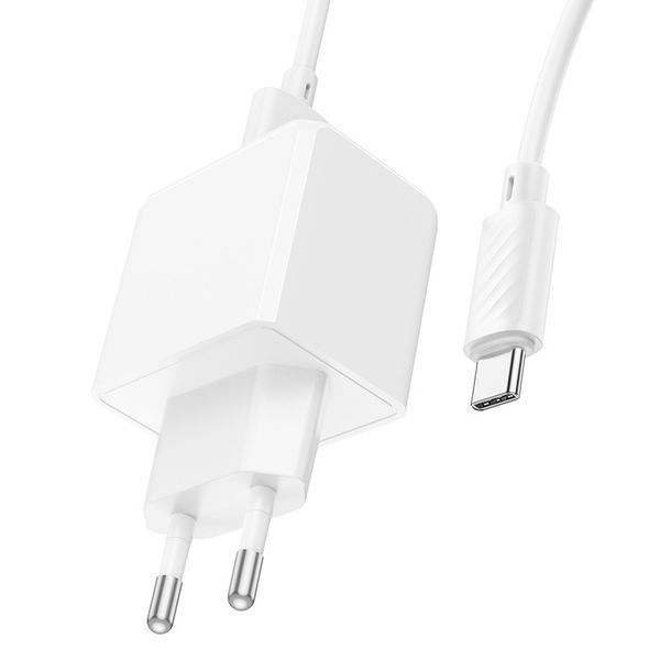 Сетевое зарядное устройство с кабелем HOCO CS11A Ocean single port charger set(Type-C) White 6942007603614 фото