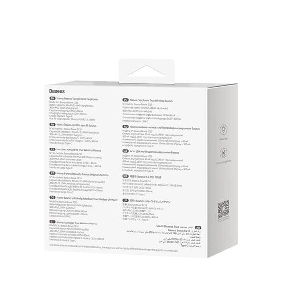 Бездротові навушники Baseus Bowie EZ10 True Wireless Earphones White 656-01564 фото