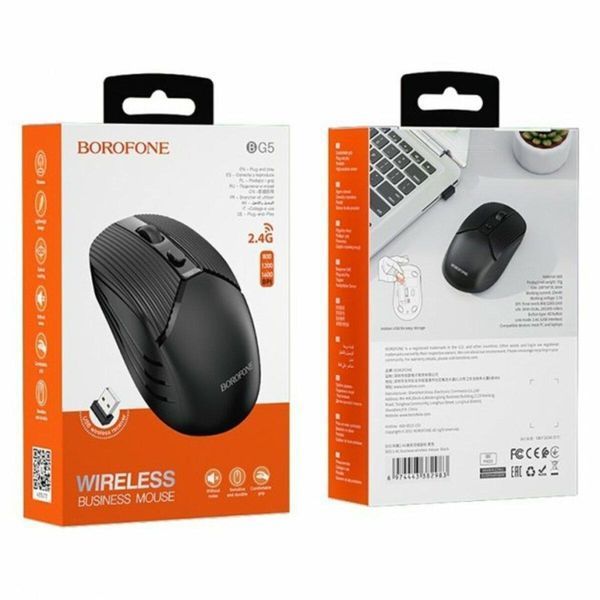 Маніпулятор миша BOROFONE BG5 Business wireless mouse Black 656-03221 фото