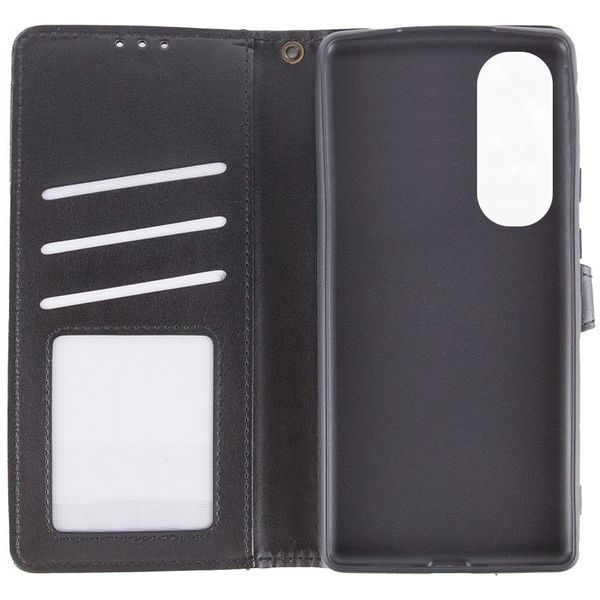 Кожаный чехол-книжка GETMAN Gallant (PU) для Oppo A60 4G Black 777-06174 фото