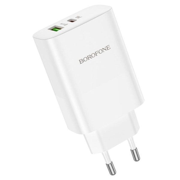 Мережевий зарядний пристрій BOROFONE BN10 Sunlight PD65W dual port(1A1C) charger White 656-01339 фото
