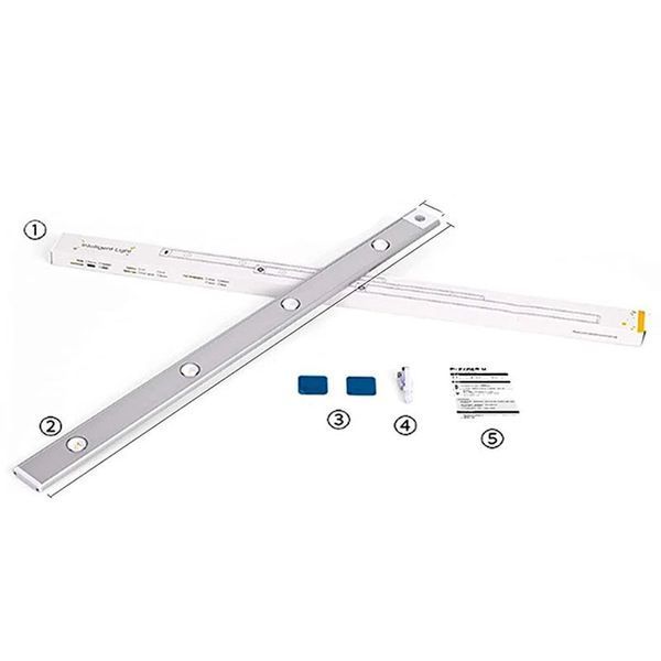 Сенсорний світильник LED з датчиком руху MZ-L1602 (40*10*200mm) white 656-03733 фото