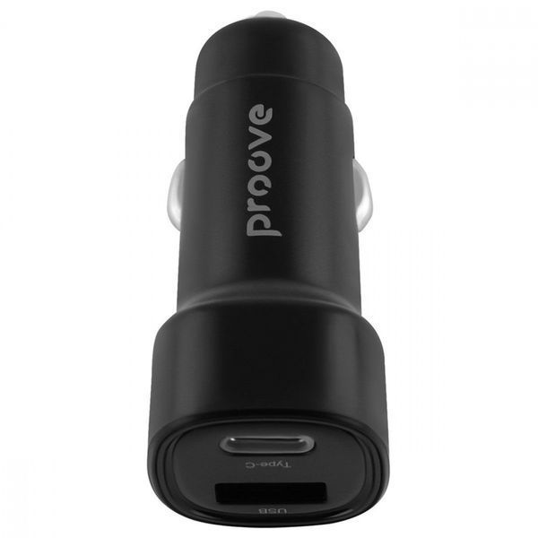 Автомобильное зарядное устройство Proove Flash 48W (Type-C + USB) black 656-02607 фото