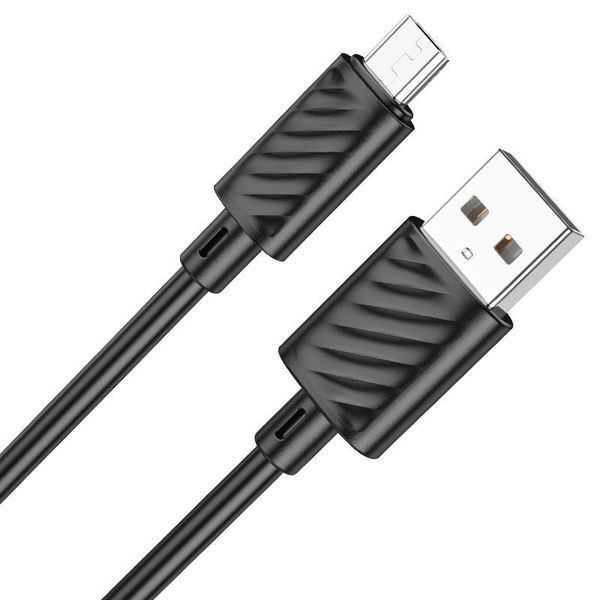 Кабель HOCO X88 Gratified charging data cable for Micro Black 6931474783325 фото