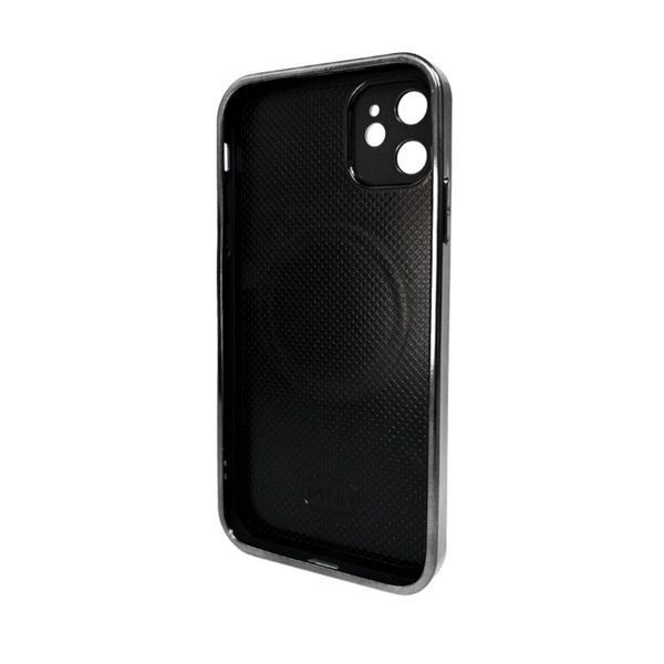 Чохол AG Glass Sapphire Frame MagSafe для iPhone 12 Black 666-02776 фото