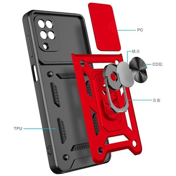 Ударопрочный чехол Camshield Serge Ring для Samsung Galaxy A22 4G / M32 Red 777-04695 фото