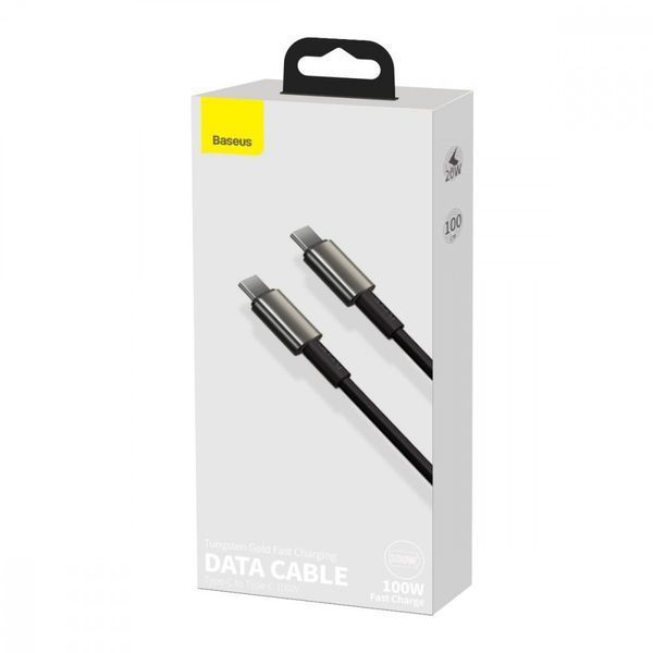 Кабель Baseus Tungsten Gold Fast Charging Type-C to Type-C 100W (1m) Gold P10319800G21-00 фото