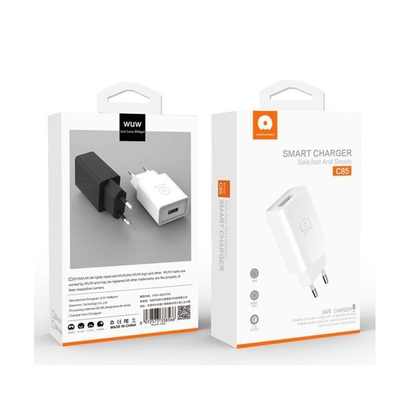 Сетевое зарядное устройство WUW-C85 USB 2.0A white 656-01405 фото