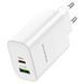 Мережевий зарядний пристрій BOROFONE BN10 Sunlight PD65W dual port(1A1C) charger White 656-01339 фото 3