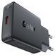 Мережевий зарядний пристрій ACEFAST A65 PD20W GaN single USB-C ultra-thin charger Black 656-01278 фото 2