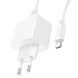 Сетевое зарядное устройство с кабелем HOCO CS11A Ocean single port charger set(Type-C) White 6942007603614 фото 3