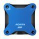 Портативный SSD ADATA SD620 512GB USB 3.2 520/460Mb/s Blue SD620-512GCBL фото 1