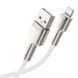 Кабель Baseus Cafule Series Metal Data Cable USB to IP 2.4A 1m White CALJK-A02 фото 5
