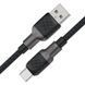 Кабель ACEFAST C10-04 USB to Type-C 3A, 1.2m, silicone, zinc connectors, Black 6974316283126 фото 3