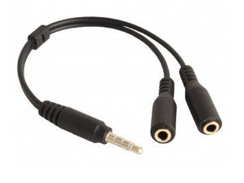 Розділювач Аудіо виходу Aux 3.5mm (Male) to 2Aux 3.5mm (Female) 209-00366 фото